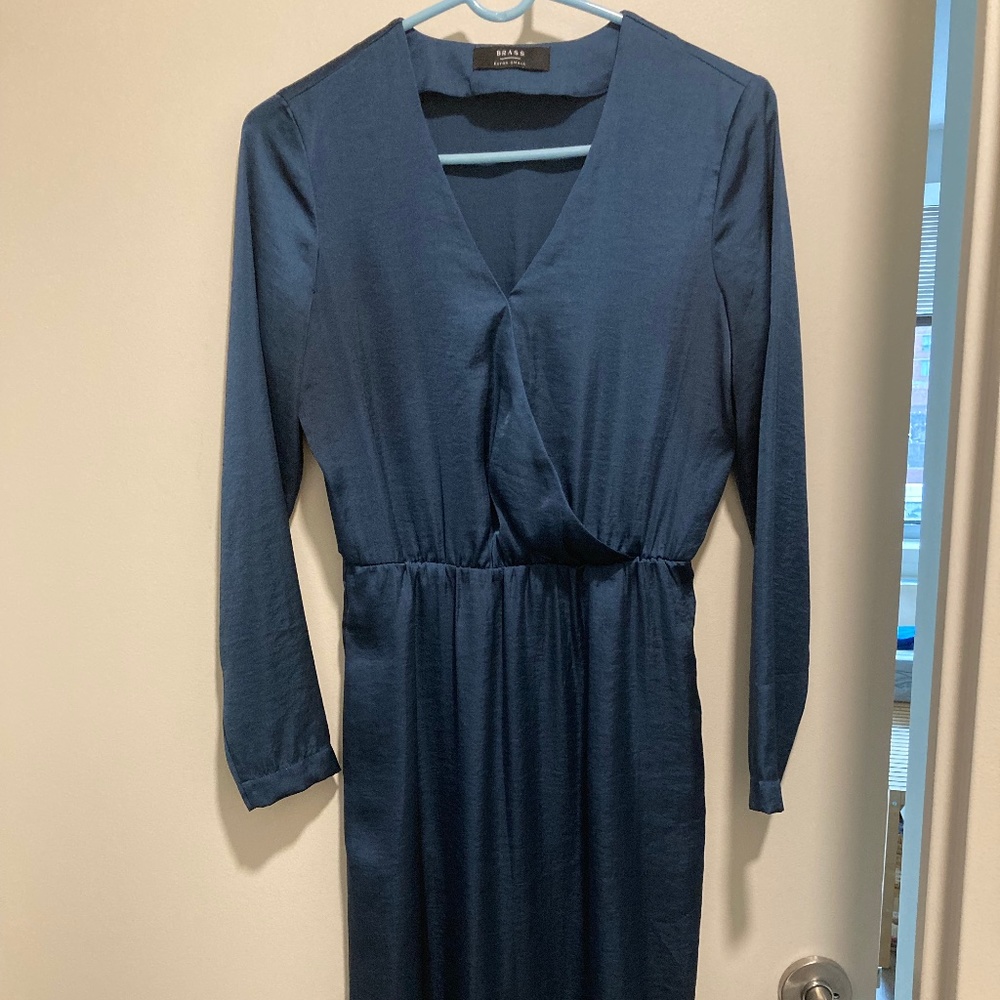 Brass Blue Long Sleeved Dress